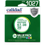 3 PACK OF Calidad Brother Printer Ink Lc-38 Lc-39 Lc-67 Tri-colour