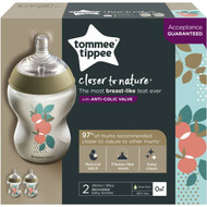3 PACK OF Tommee Tippee Closer To Nature Moda Feeding Bottles 260ml 2 pack