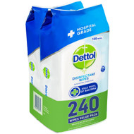 3 PACK OF Dettol Disinfectant Surface Wipes Fresh 240 pack