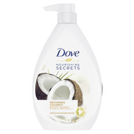 3 PACK OF Dove Body Wash Restoring Coconut & Almond Oils 1l