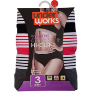 3 PACK OF Underworks Ladies Athleisure Hi-cut 14 3 pack