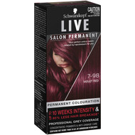 3 PACK OF Schwarzkopf Live Salon 7-98 Violet Red