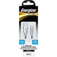 3 PACK OF Energizer Usb-c Nylon Braided Cable 1.2 Metre
