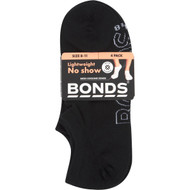 3 PACK OF Bonds Womens Logo Socks Light No Show Sz 3 Plus 4 pack