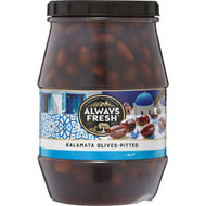 3 PACK OF Always Fresh Olives Pitted Kalamata 2kg