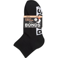 3 PACK OF Bonds Womens Socks Logo 1/4 Sports Size 3-8 3 pack