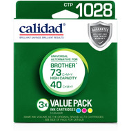 3 PACK OF Calidad Brother Printer Ink Lc-73 Lc-40 Tri-colour