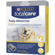 3 PACK OF Total Care Treatment Dog Tablets Allwormer 4 pack