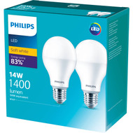 3 PACK OF Philips Led 1400lm Warm Es 2 pack