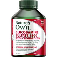 3 PACK OF Nature's Own Glucosamine Sulfate 1500 With Chondroitin Tablets 100 pack