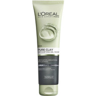 3 PACK OF L'oreal Paris Pure Clay Charcoal Detoxifying Gel Wash 150ml