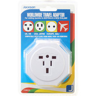 3 PACK OF Jackson Inbound Travel Adaptor - Suits Usa, Uk & Europe