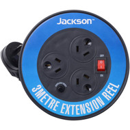3 PACK OF Jackson 3 Meter Power Outlet Extension Lead Reel