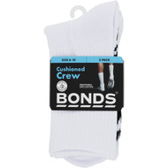 3 PACK OF Bonds Mens Cushioned Crew Socks Size 6-10 3 pack