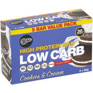 3 PACK OF Body Science High Protein Bar Low Carb Cookies & Cream 5 pack