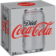 3 PACK OF Coca-cola Diet Soft Drink Multipack Cans 375ml x24 pack