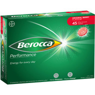 3 PACK OF Berocca Energy Vitamin Original Berry Effervescent Tablets 45 pack