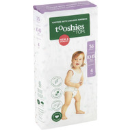 3 PACK OF Tooshies By Tom Nappies With Organic Bamboo 10-15kg Toddler Size 4 36 pack