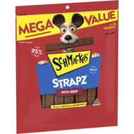 3 PACK OF Schmackos Strapz Beef Flavour Dog Treats 800g