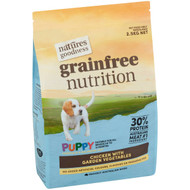 3 PACK OF Natures Goodness Grain Free Chicken With Garden Veg Dry Puppy Food 2.5kg