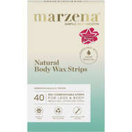 3 PACK OF Marzena Natural Body Wax Strips 40 pack