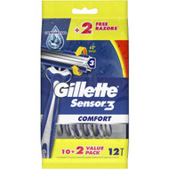 3 PACK OF Gillette Sensor 3 Comfort Razors Pack