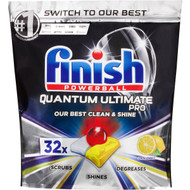 3 PACK OF Finish Quantum Ultimate Pro Dishwasher Tablets Lemon 32 pack
