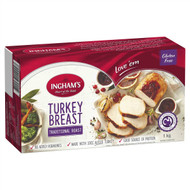 3 PACK OF Ingham's Frozen Turkey Breast Roast Traditional 1kg