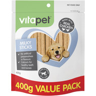 3 PACK OF Vitapet Jerhigh Milky Sticks 400g