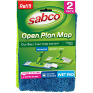 3 PACK OF Sabco Open Plan Mop Wet Refill 2 pack