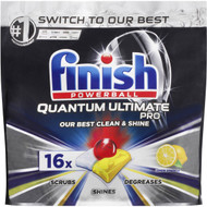3 PACK OF Finish Quantum Ultimate Pro Dishwasher Tablets Lemon 16 pack