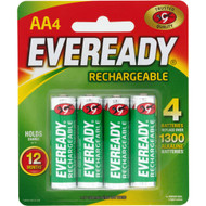 3 PACK OF Eveready Aa Rechargable Batteries 4 pack