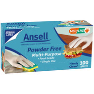 3 PACK OF Ansell Handy Clean Gloves Disposable Multi-purpose 100 pack