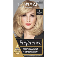 3 PACK OF L'oreal Paris Preference 8 California Natural Blonde