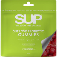 3 PACK OF Sup Gut Love Probiotic Gummies Raspberry Flavour 65 pack