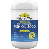 3 PACK OF Nature's Way Advanced Omega Triple Strength Fish Oil 60 pack
