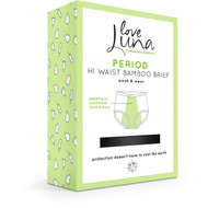 3 PACK OF Love Luna Hi-waisted Period Bamboo Brief Black 10/12