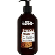 3 PACK OF L'oreal Men Expert Barber Club 3-in-1 Wash 200ml