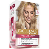 3 PACK OF L'oreal Excellence Creme Hair Colour 9 Light Blonde