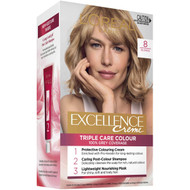 3 PACK OF L'oreal Excellence Creme Hair Colour 8 Blonde
