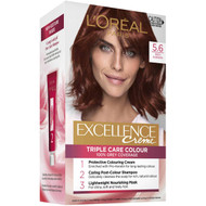 3 PACK OF L'oreal Excellence Creme Hair Colour 5.6 Rich Auburn