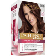 3 PACK OF L'oreal Excellence Creme Hair Colour 5.5 Mahogany Brown