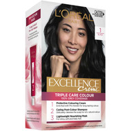 3 PACK OF L'oreal Excellence Creme Hair Colour 1 Black
