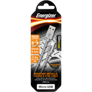 3 PACK OF Energizer Micro-usb Premium Steel Cable 1.2 Metre