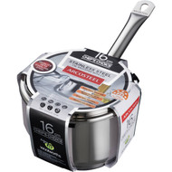 3 PACK OF Arcosteel Stainless Steel Saucepan With Lid 16x10cm