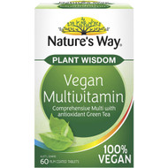 Nature's Way Plant Wisdom Vegan Multivitamin Coated Tablets 60 pack