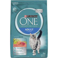 3 PACK OF Purina One Adult Cat Dry Food With Salmon & Tuna 3kg