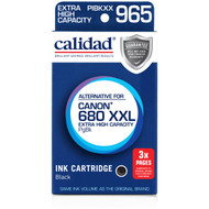 3 PACK OF Calidad Canon 680 Black Xxl