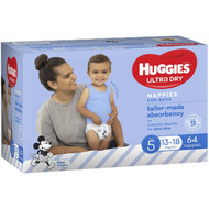 Huggies Ultra Dry Nappies Walker 13-18kg Boy 64 pack