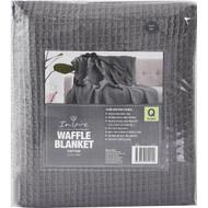 3 PACK OF Inspire Waffle Blanket Cotton Queen Assorted